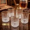 Glass Set of 6 with Gold Rim 1 Glass Set of 6 with Gold Rim Luxury Drinking Glasses