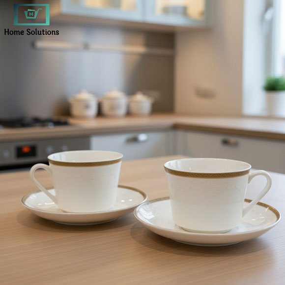 Elegant Cup & Saucer Set 12-Piece 4 Elegant Cup & Saucer Set 12-Piece - Image 2