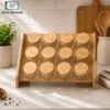 Premium Glass Spice Jar Set 12Pcs 1 Premium Glass Spice Jar Set 15Pc with Wooden Rack Kitchen Organizer