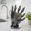 Luxury Kitchen Knife Set 8 Piece with Rotating Stand 1 Luxury Kitchen Knife Set 8 Piece with Rotating Stainless Steel Stand