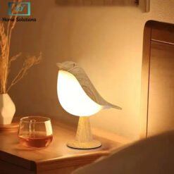 Cute Wooden Bird Touch Lamp Rechargeable Desk Night Light