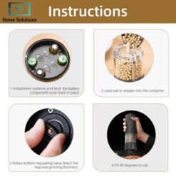 Electric Salt & Pepper Grinder Battery Operated 13 paper5 - Home Solutions