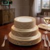 Premium Super Bone China Plate Set 18 Piece 2 Premium Super Bone China Plate Set 18 Piece Royal Blue Luxury Dinnerware
