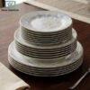 Elegant Super Bone China Plate Set 18 Piece 1 Elegant Super Bone China Plate Set 18 Piece with Gold Rim Design