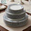 Premium Super Bone China Plate Set 18 Piece 2 Premium Super Bone China Plate Set 18 Piece Royal Blue Luxury Dinnerware