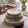 Elegant Super Bone China Plate Set 18 Piece 2 Elegant Super Bone China Plate Set 18 Piece with Gold Rim Design