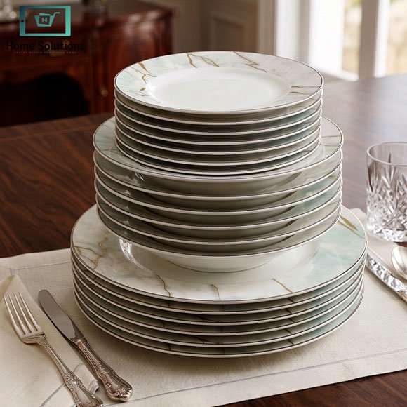 Premium Super Bone China Plate Set 18 Piece 3 Premium Super Bone China Plate Set 18 Piece Royal Blue Luxury Dinnerware