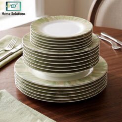 Premium Super Bone China Plate Set 18 Piece Royal Blue Luxury Dinnerware