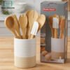 Danny Home Kitchen Utensil Set 8-Pcs 1 Danny Home 8-piece kitchen utensil set with cooking and serving tools for modern kitchen use