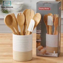 Danny Home 8-piece kitchen utensil set with cooking and serving tools for modern kitchen use