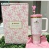 Stanley x LoveShackFancy Ribbon Rosa Quencher H2.0 FlowState Tumbler 40oz 1 Stanley x LoveShackFancy Ribbon Rosa Quencher H2.0 FlowState Tumbler 40oz