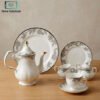 Elegant Porcelain Tea Set 24 Pieces - Floral Design 1 Elegant porcelain tea set