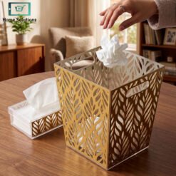Luxury Acrylic Tissue Box & Dustbin Set 5 tissu 2 - Home Solutions