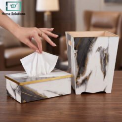 Luxury Tissue Box & Dustbin Set 4 tissu1 1 - Home Solutions