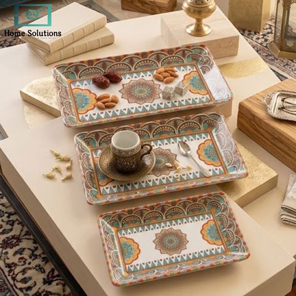 Premium Melamine Snack Serving Trays 2 Premium melamine snack serving trays