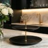 Winsor England Luxury 2-Tier Serving Stand - Marble Design 1 Winsor England luxury 2-tier serving stand