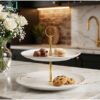 Winsor England Luxury 2-Tier Serving Stand - Black 1 Winsor England luxury 2-tier serving stand