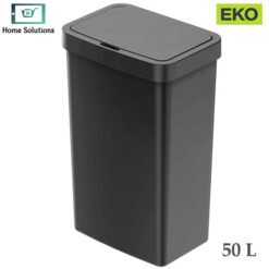 EKO Plastic Motion Sensor Trash Can Black 50L 11 EKO Plastic Motion Sensor Trash Can Dustbin Black 50L 1 - Home Solutions