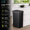 EKO Plastic Motion Sensor Trash Can Black 50L 1 EKO Plastic Motion Sensor Trash Can Black 50L