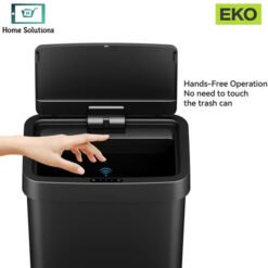 EKO Plastic Motion Sensor Trash Can Black 50L 16 EKO Plastic Motion Sensor Trash Can / Dustbin Black 50L