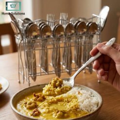 Premium Stainless Steel Cutlery Set 53 Pieces with Stand 5 a1 - Home Solutions