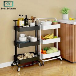 3 tier metal trolley cart