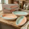 Danny Home 3-Piece Oval Ceramic Baking Dish Set 1 Danny Home 3-piece ceramic baking dish set