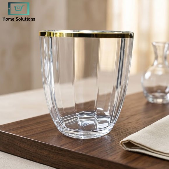 Premium Acrylic Drinking Glass Set of 6 Golden Rim 3 Premium Acrylic Drinking Glass Set of 6 Golden Rim - Image 2
