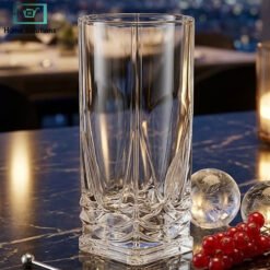 Azad Acrylic Glass Set 6 Pcs 250ml - Square Base 6 glass5 - Home Solutions