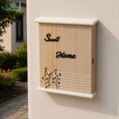 Rustic wooden key holder box