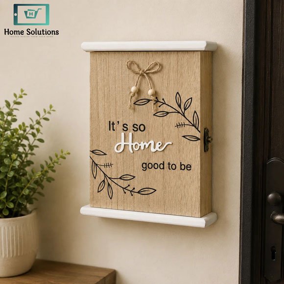 Rustic Home Wooden Key Holder Box 3 Rustic wooden key holder box