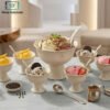 Luxury Ceramic Ice Cream Set 14 Pieces 1 Luxury ceramic ice cream set 14 pieces