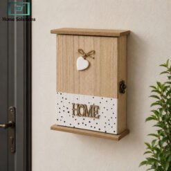 Rustic wooden key holder box