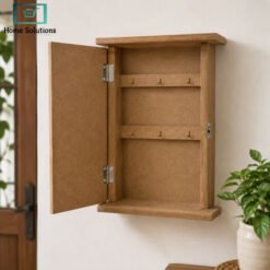 Rustic Home Wooden Key Holder Box 4 key1 - Home Solutions