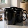 Premium Black Mug Set of 6 Pcs – Large Size 1 Premium black mug set of 6