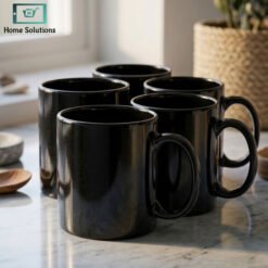 Premium black mug set of 6