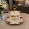 Royal Albert Serving Platter 2-Step - Rose Heritage 2 Royal Albert 2-step serving platter