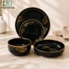 Luxury Dinner Set 24 Pieces Black & Gold 1 Luxury dinner set 24 pieces black and gold