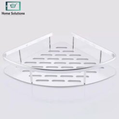 2-Layer Aluminum Corner Bathroom Shelf 8 stand2 - Home Solutions