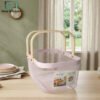 Mesh Stainless Steel Storage Basket 40cm - Pink 1 Mesh stainless steel storage basket 40cm