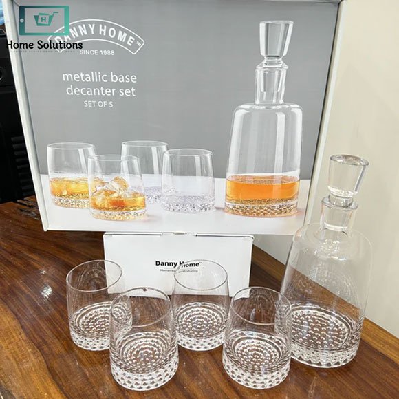 Danny Home Glass Decanter Set 5 Pcs 4 Danny Home Glass Decanter Set 5 Pcs - Image 3