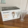 Danny Home Ice Cream Cup Set 6 Pcs 1 Danny Home 6-piece premium clear glass ice cream cup set for serving ice cream