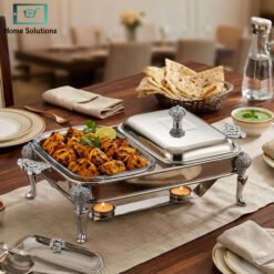 Elegant Double Slot Stainless Steel Chafing Dish 5 Elegant Double Slot Chafing Dish1 - Home Solutions