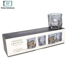 Shining Crystal Glass Set 4 Pcs 280ml 7 Glass Cup Set 280ml 2 - Home Solutions