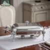 Luxury Stainless Steel Chafing Dish 3 Liter 2 Luxury 3 Liter Stainless Steel Chafing Dish with Mirror Finish, Ornate Stand, Lid and Dual Buffet Burner Holders