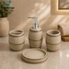 Luxury Bathroom Accessories Set 4-Piece 1 Luxury 4-Piece Ceramic Bathroom Accessories Set