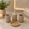 Luxury Bathroom Accessories Set 4-Piece 2 Luxury 4-Piece Ceramic Bathroom Accessories Set