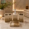 Luxury Bathroom Accessories Set 4-Piece 1 Luxury 4-Piece Ceramic Bathroom Accessories Set