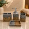 Luxury Bathroom Accessories Set 4-Piece 1 Luxury 4-Piece Ceramic Bathroom Accessories Set