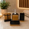Luxury Bathroom Accessories Set 4-Piece 2 Luxury 4-Piece Ceramic Bathroom Accessories Set